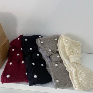 Winter Headband with Pearls 4 Pack New In Box